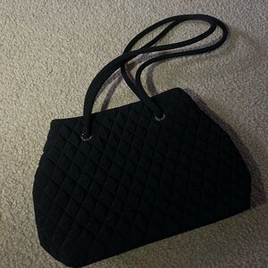Vera Bradley Quilted Black Shoulder Tote size 13*9